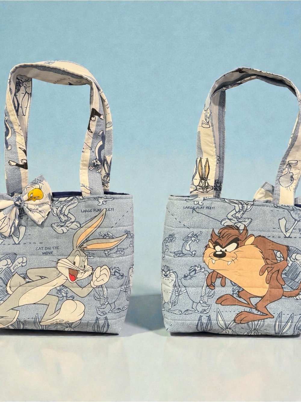 Handmade Looney Tunes Tote Bag - Bugs & Taz
